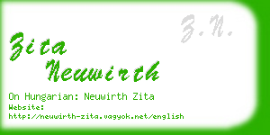 zita neuwirth business card